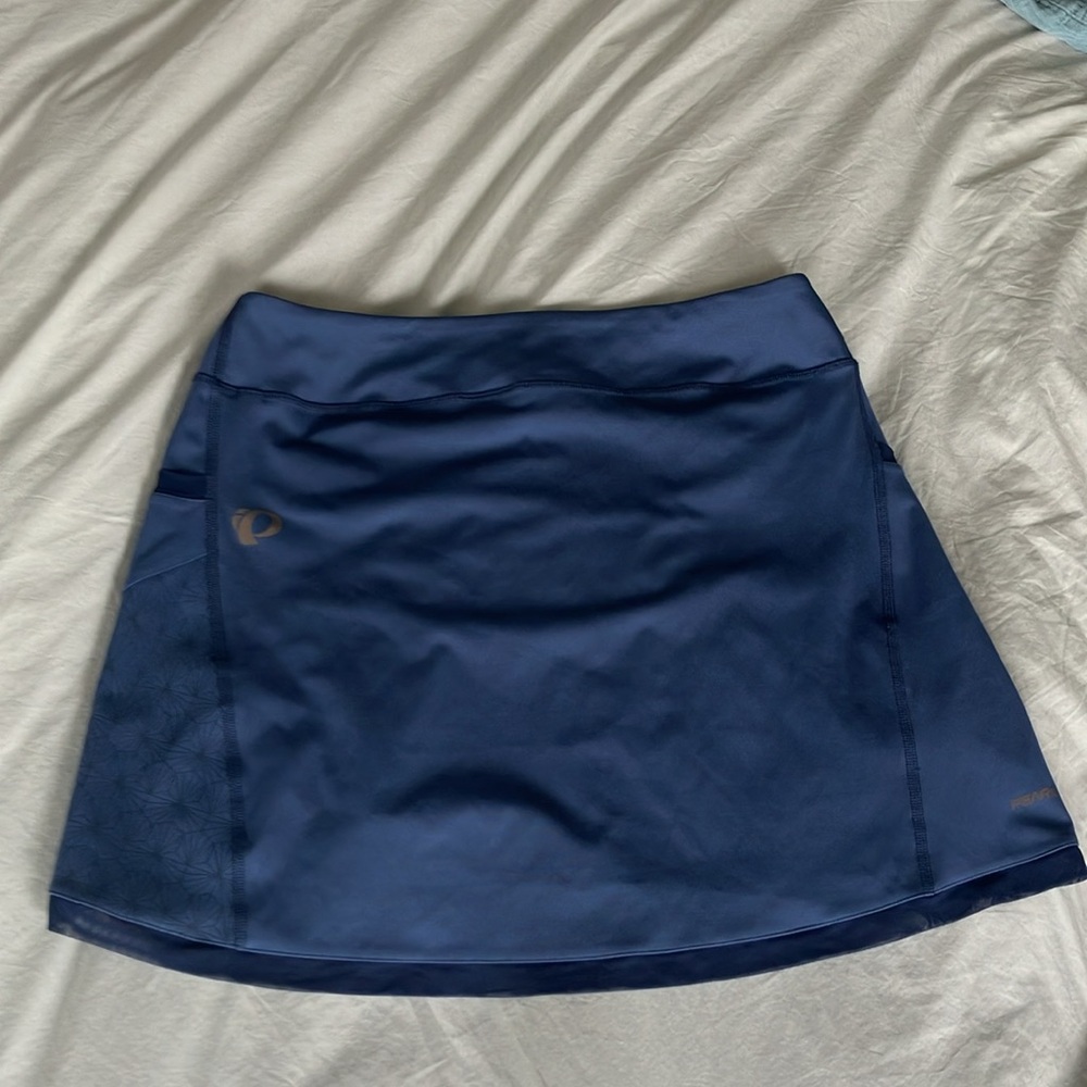 NWOT Pearl Izumi Blue Asymmetrical Skater Mini Skirt - Picture 5 of 6